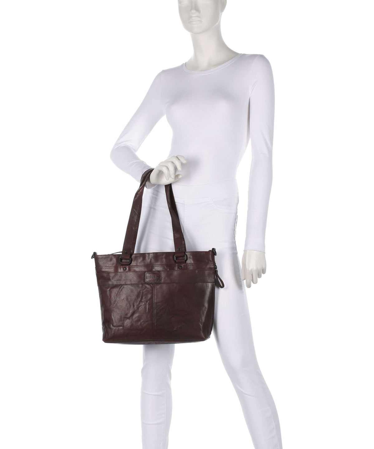 Spikes & Sparrow Bronco Lavendar Tote bag dunkelbraun