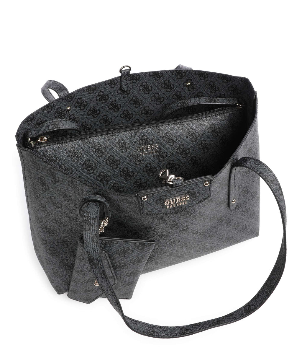 Guess Brenton Eco Tote bag coal logo