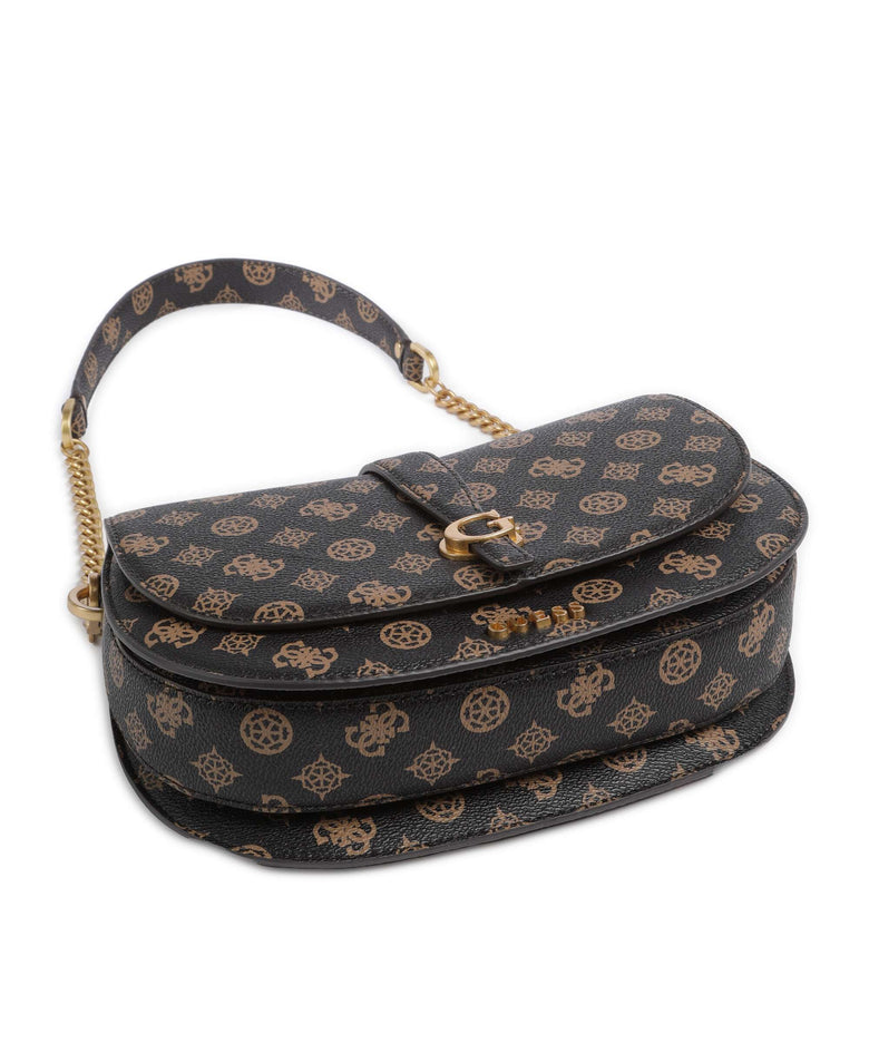 Guess Kuba Shoulder bag mocha logo