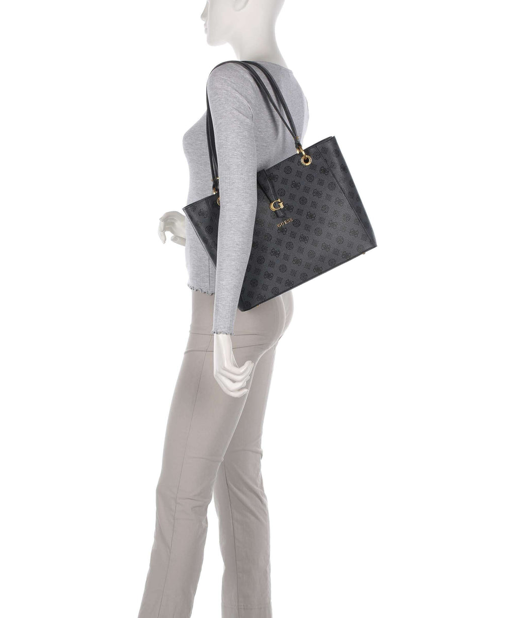 Guess Kuba Tote bag charcoal logo