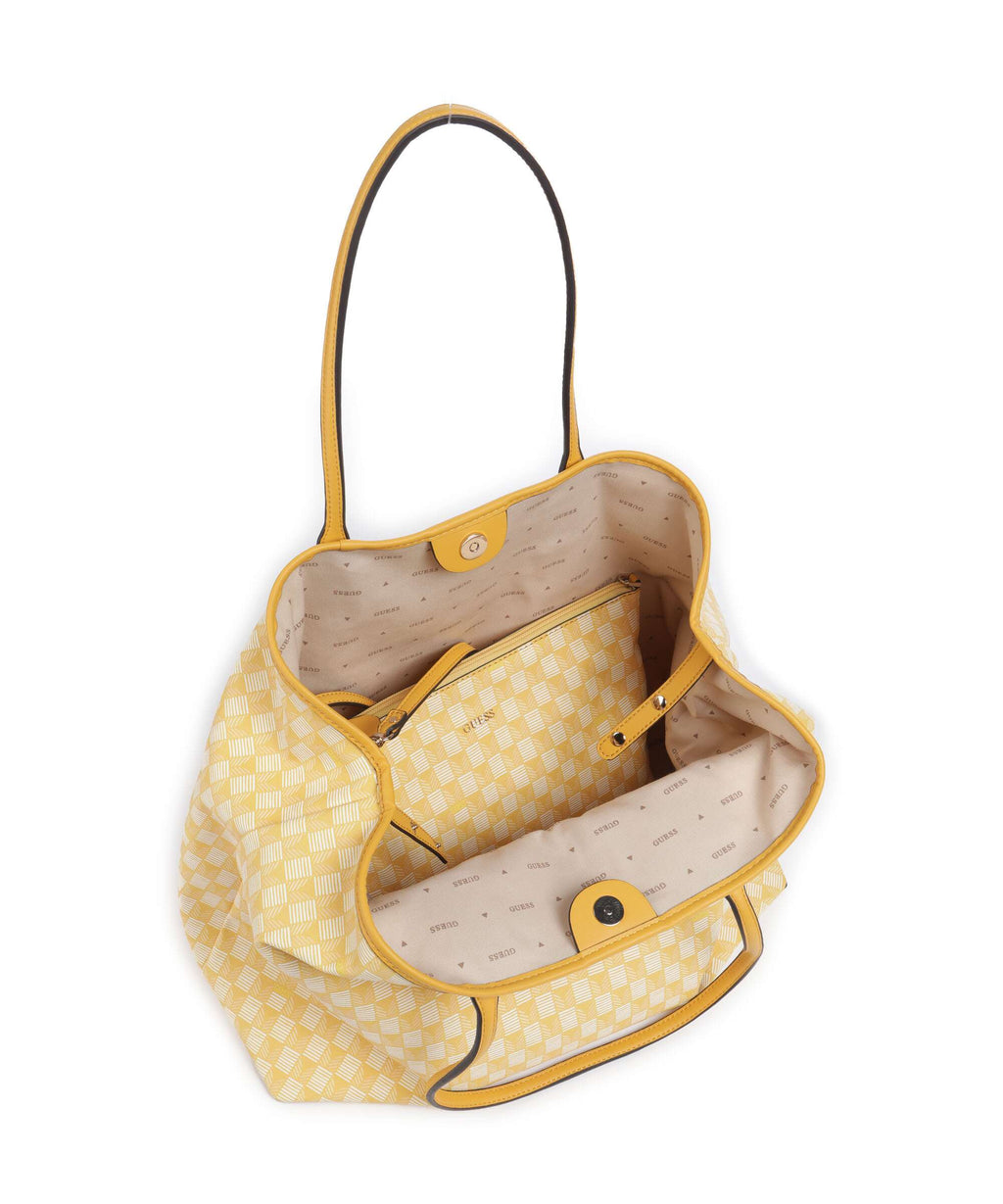 Guess G Wave Large Tote bag yellow logo