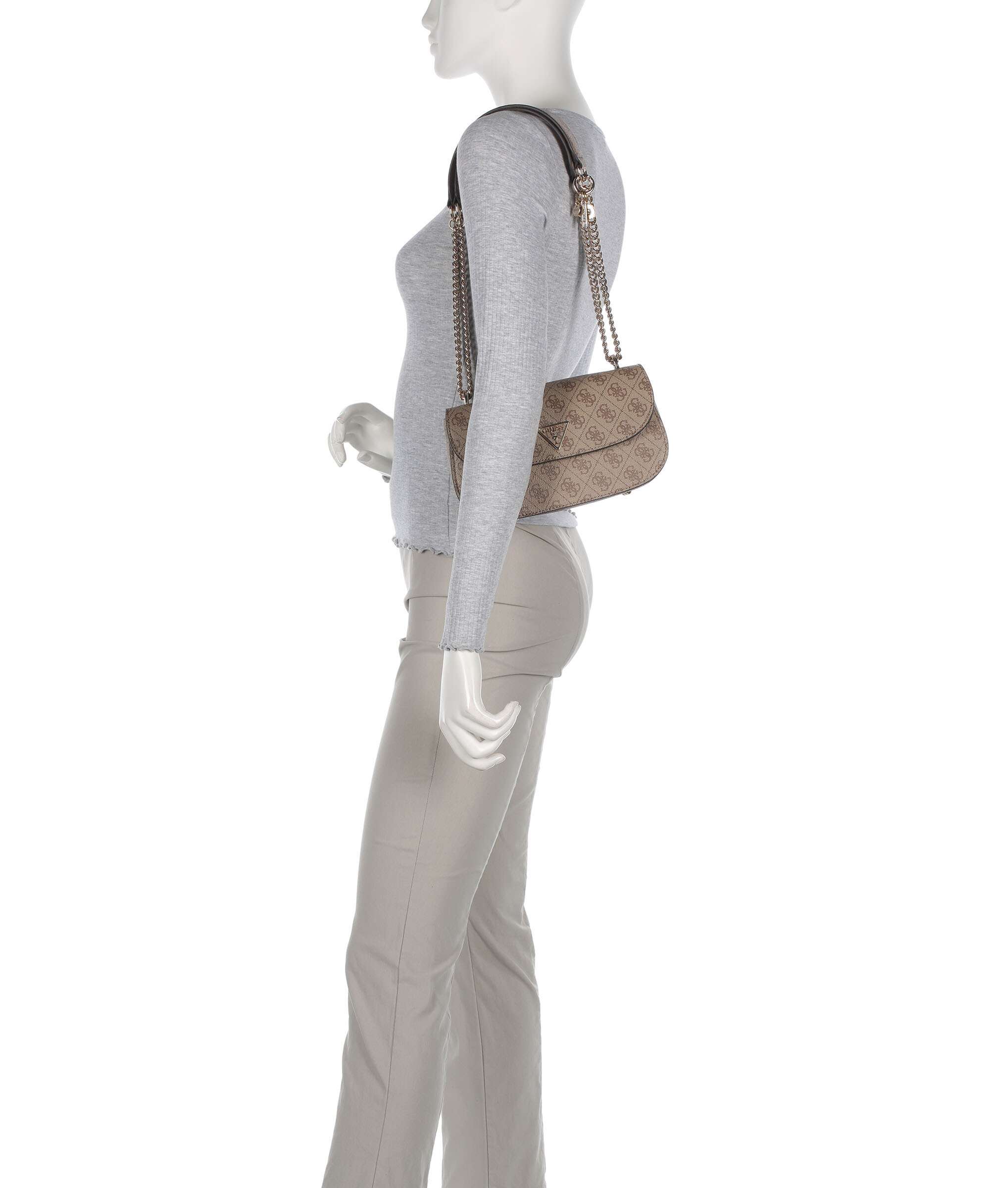 Guess Erica Eco Shoulder bag latte logo