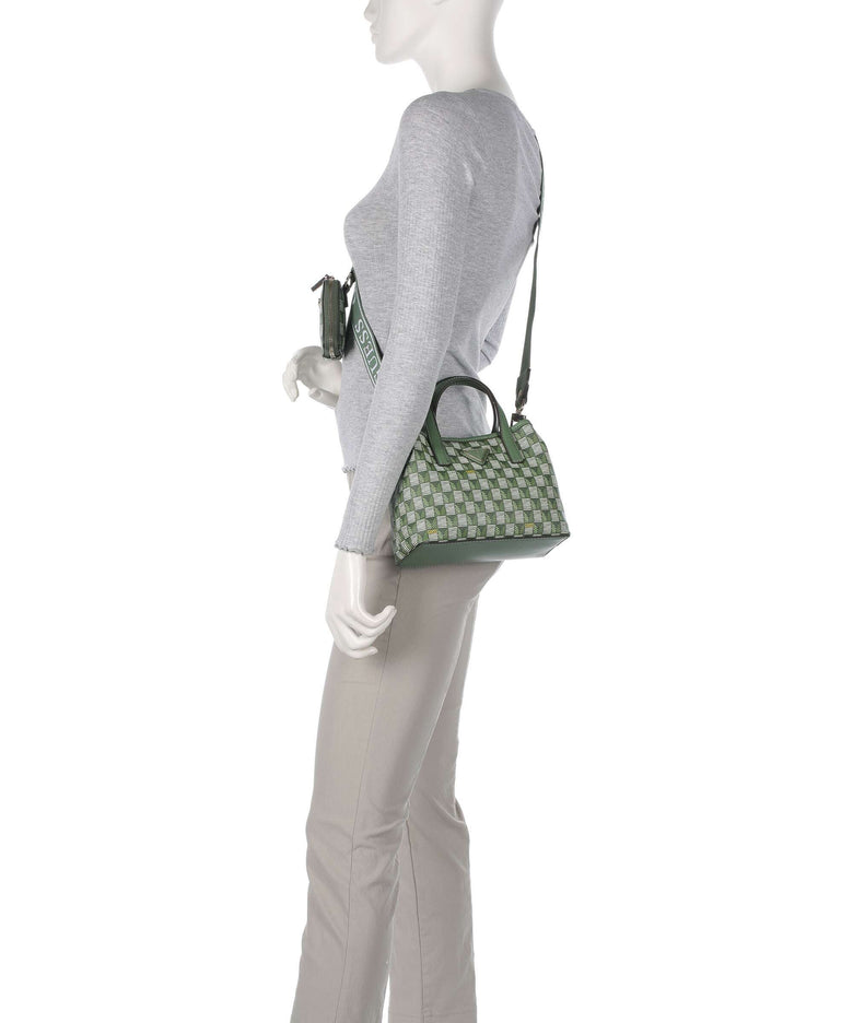 Guess G Wave Mini Handbag green logo