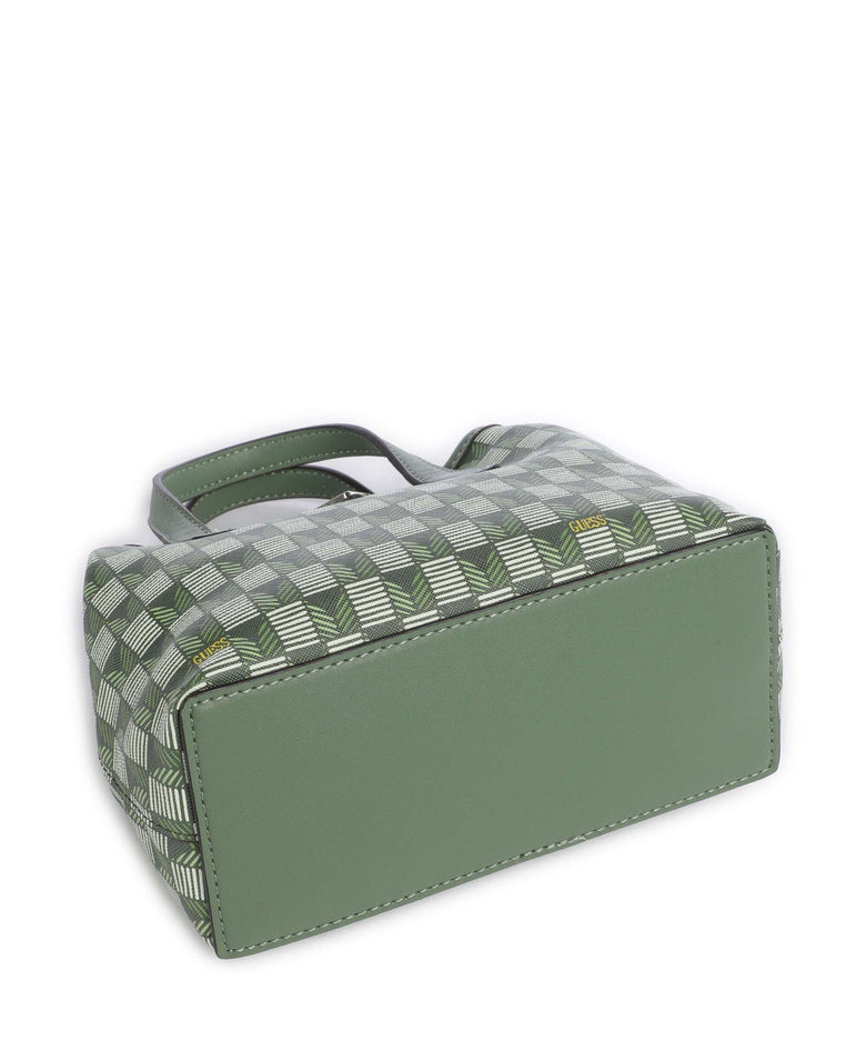 Guess G Wave Mini Handbag green logo