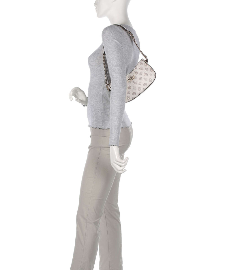 Guess Evelune Shoulder bag cream logo