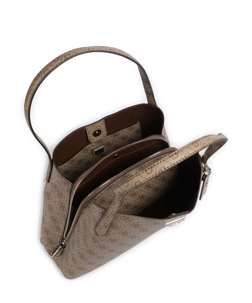 Guess Sora 4G Logo Hobo bag latte logo