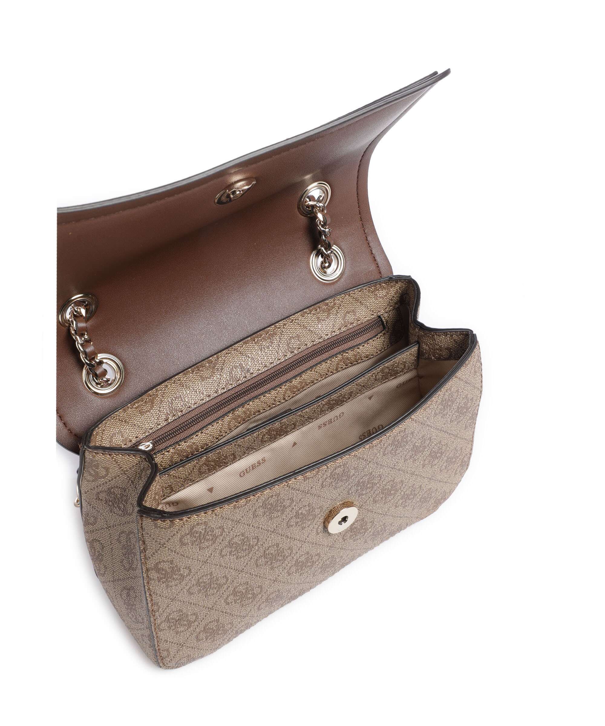 Guess Izzy Shoulder bag latte logo/brown