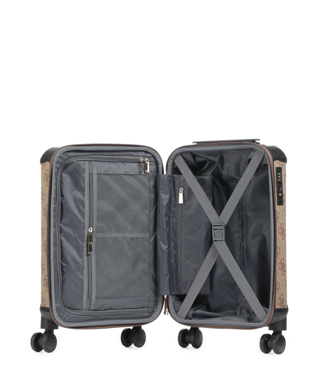 Guess Berta 4G Logo Spinner (4 wheels) latte logo/brown