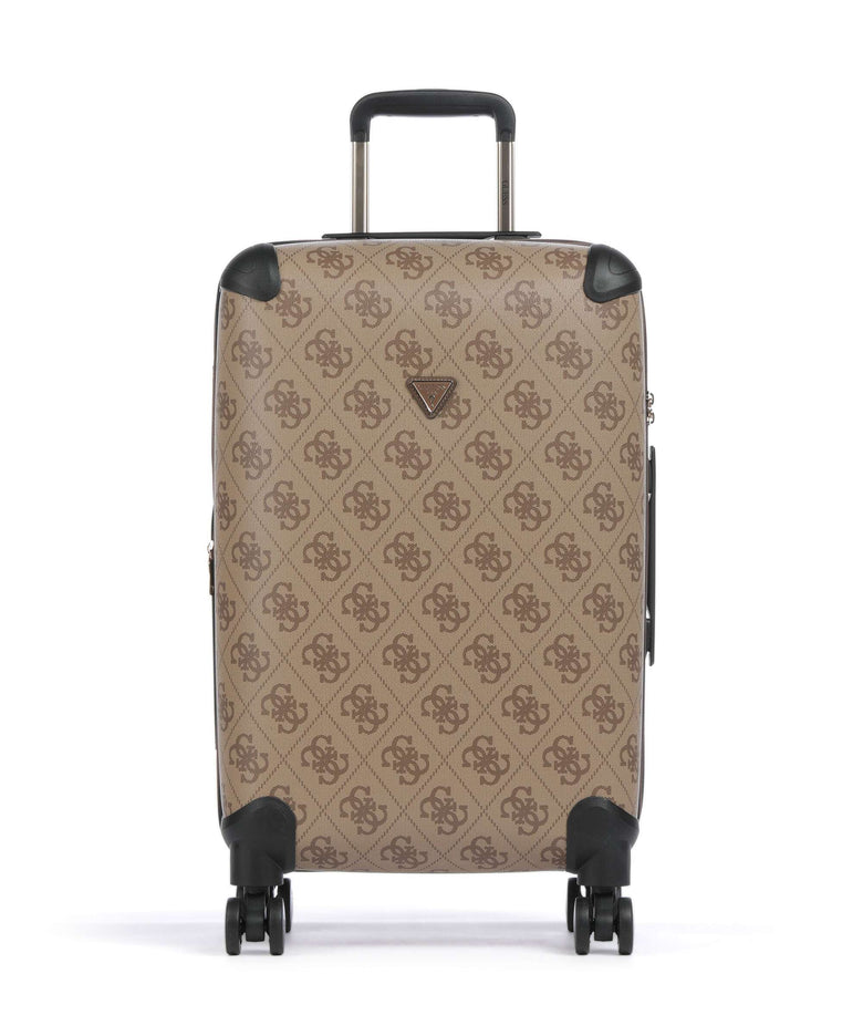 Guess Berta Maxi 4G Spinner (4 wheels) latte logo/brown