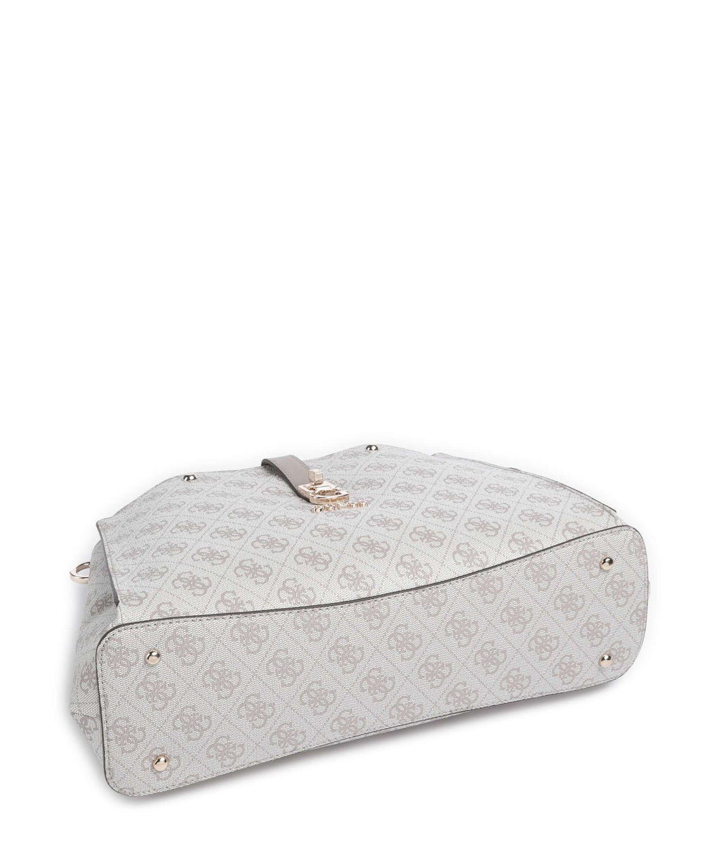 Guess Zamira Handbag dark taupe logo