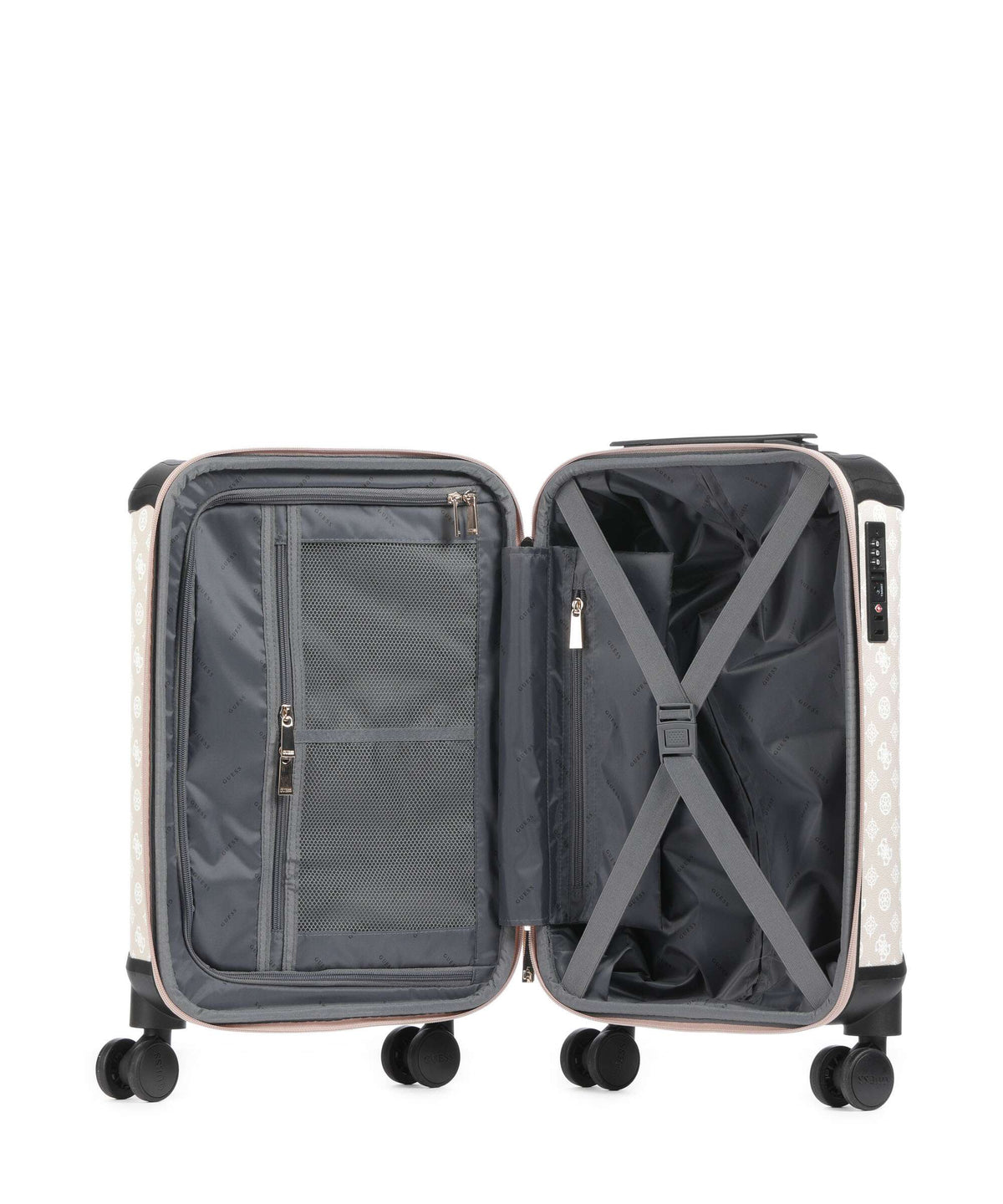 Guess Wilder Spinner (4 wheels) beige/white
