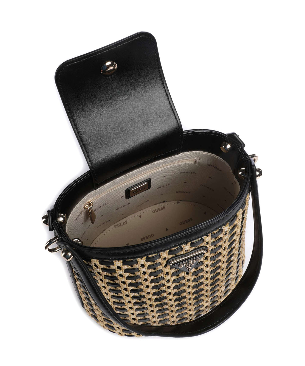 Guess Atalia Bucket bag natural/black