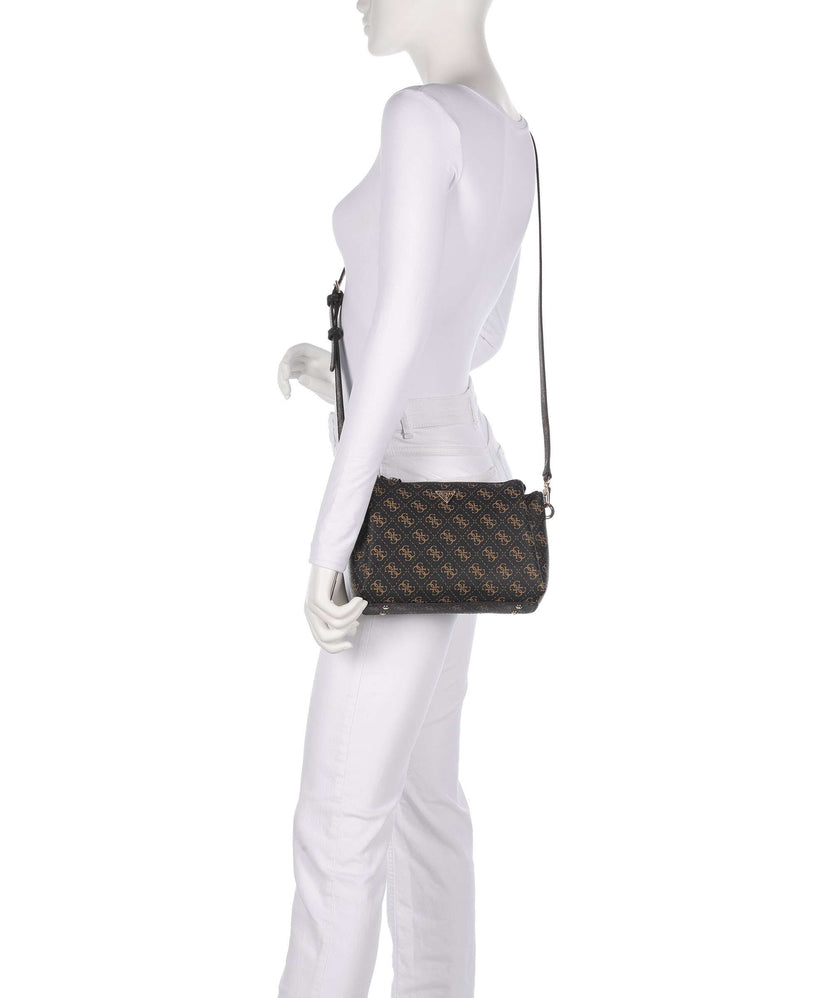 Guess Noelle Q Logo Crossbody bag brown logo