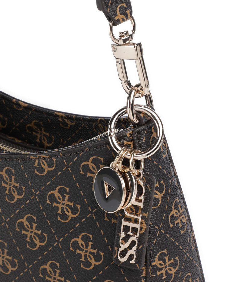 Guess Noelle Q Logo Shoulder bag brown logo