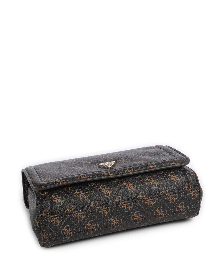 Guess Noelle Q Logo Shoulder bag brown logo
