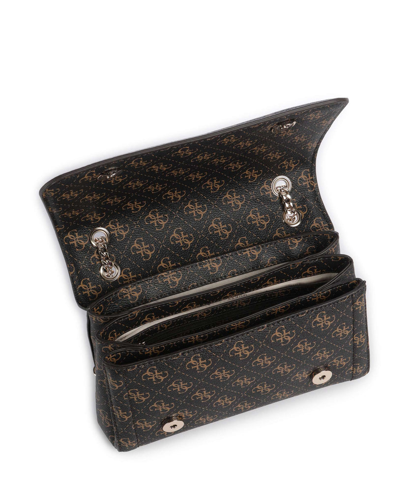 Guess Noelle Q Logo Shoulder bag brown logo