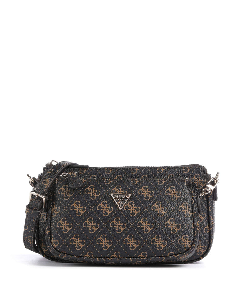 Guess Noelle Q Logo Shoulder bag brown logo