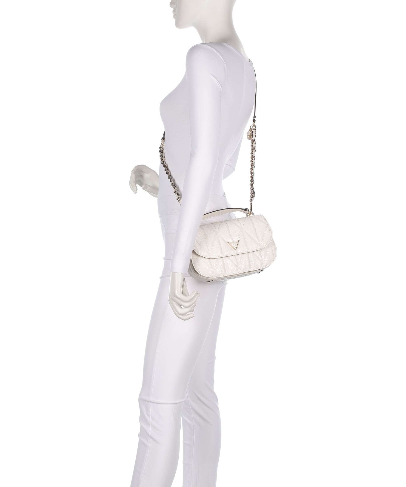 Guess Aldina G-Shine Handbag offwhite