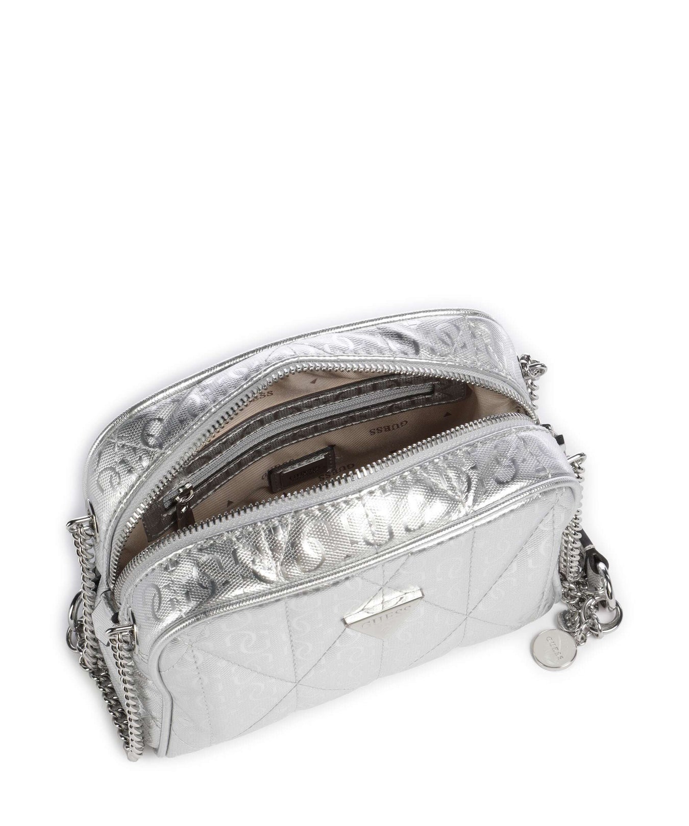 Guess Aldina G-Shine Crossbody bag silver
