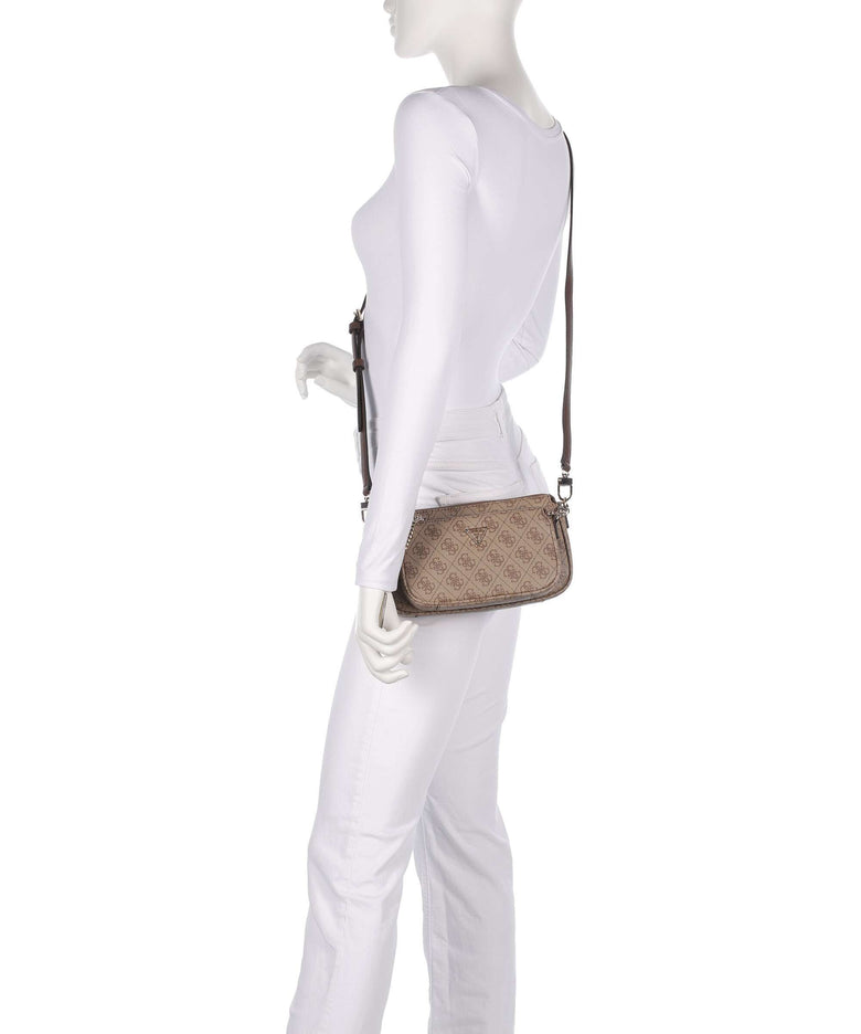 Guess Noelle 4G Logo Shoulder bag latte logo/brown