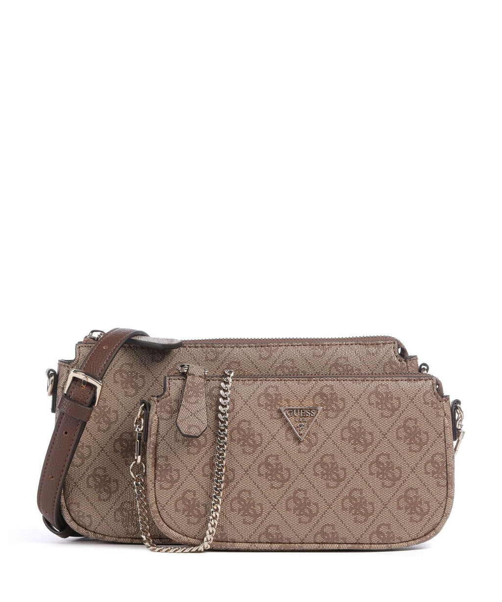Guess Noelle 4G Logo Shoulder bag latte logo/brown