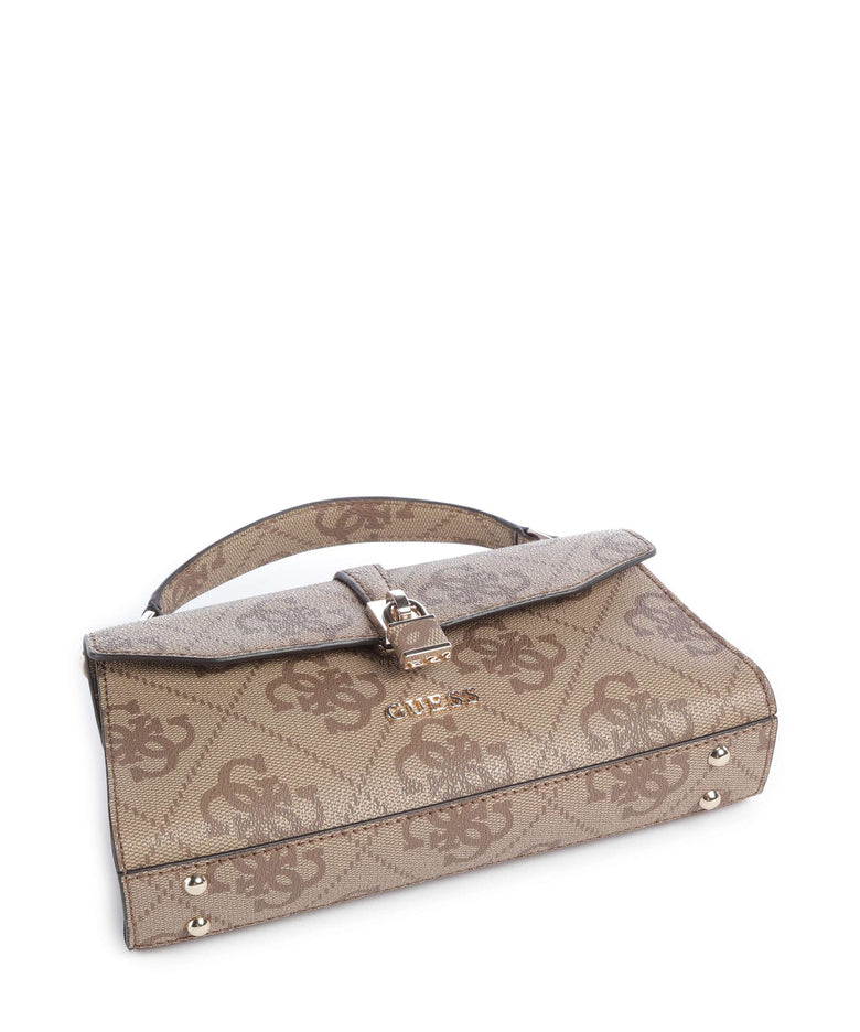 Guess Queensland Big 4G Logo Handbag latte logo