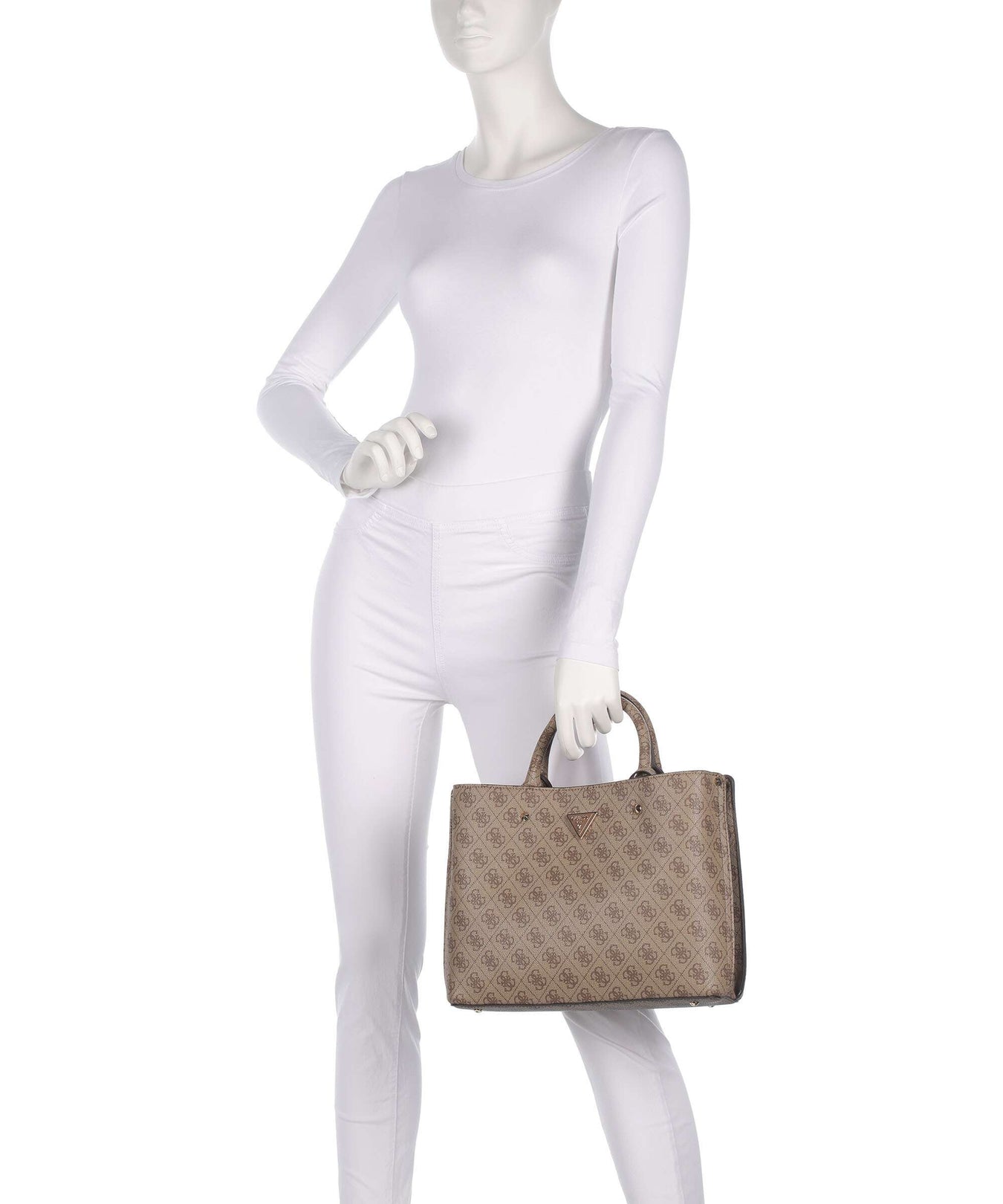 Guess Meridian Handbag latte logo