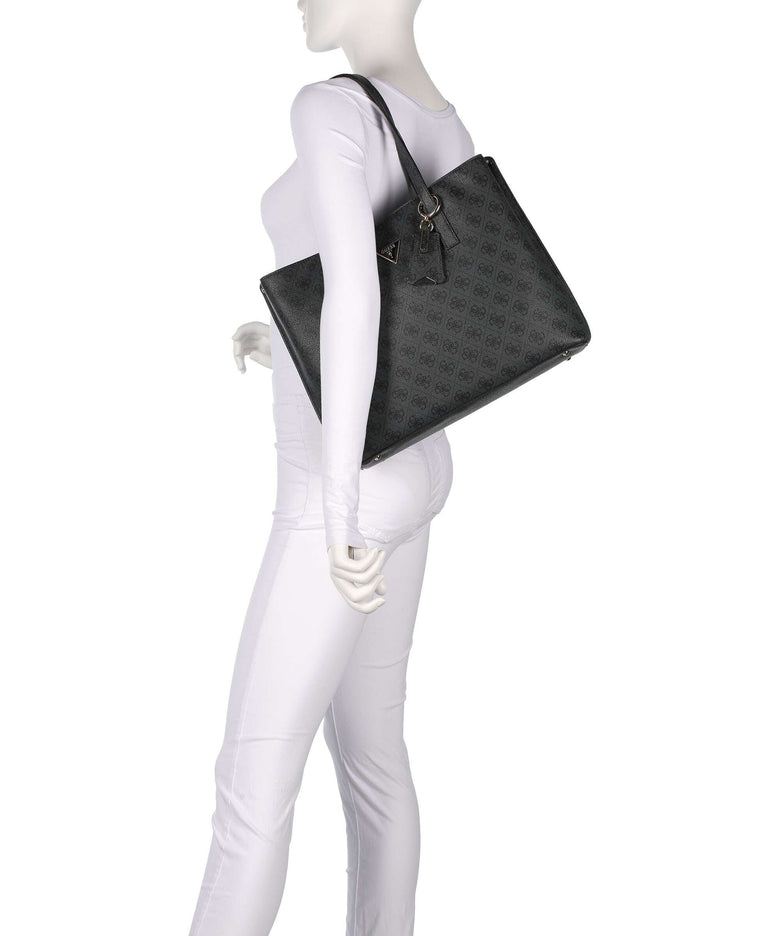 Guess Meridian Tote bag coal logo