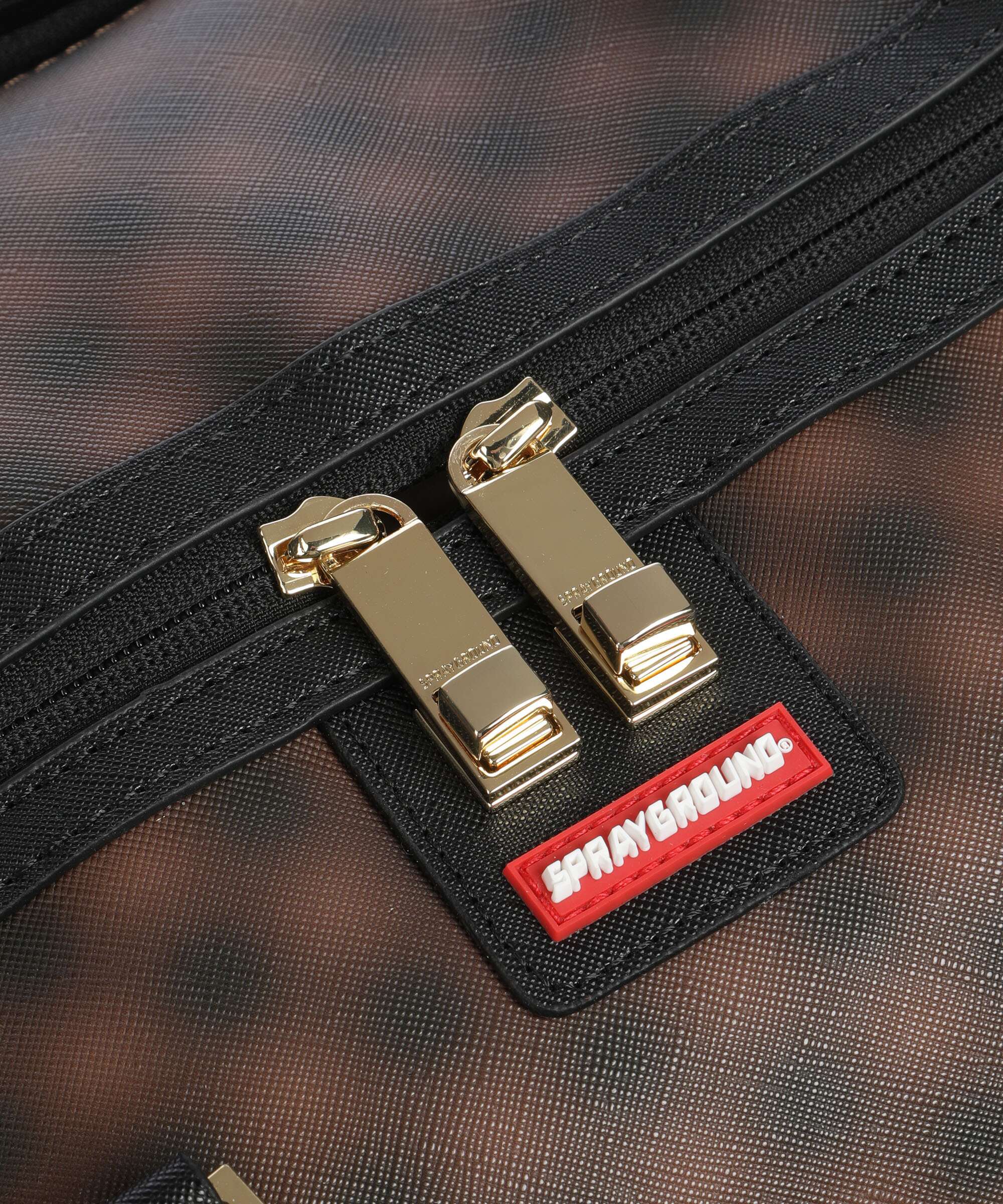 Sprayground Sharks in Paris Blur Weekend bag dark brown