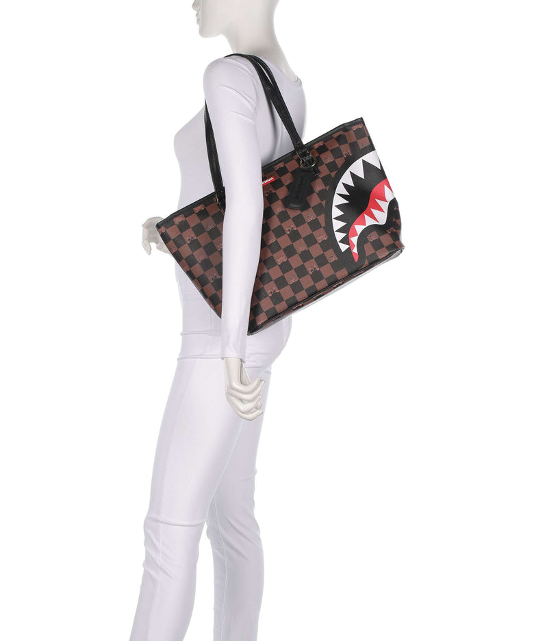 Sprayground Peeking Character Check Tote bag multicolour