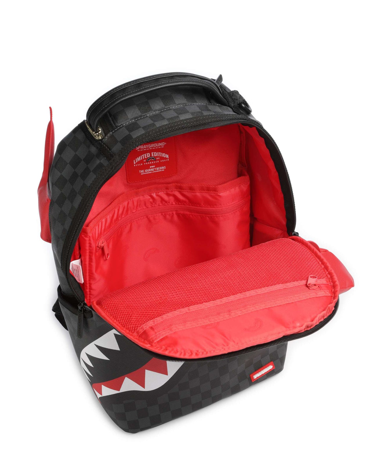 Sprayground Shark Smashed Through Backpack black