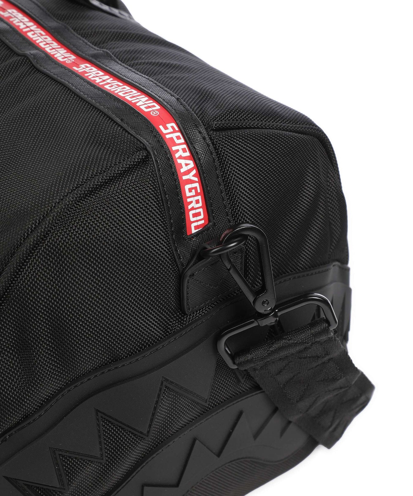 Sprayground Printed Zipper Shark Weekend bag black