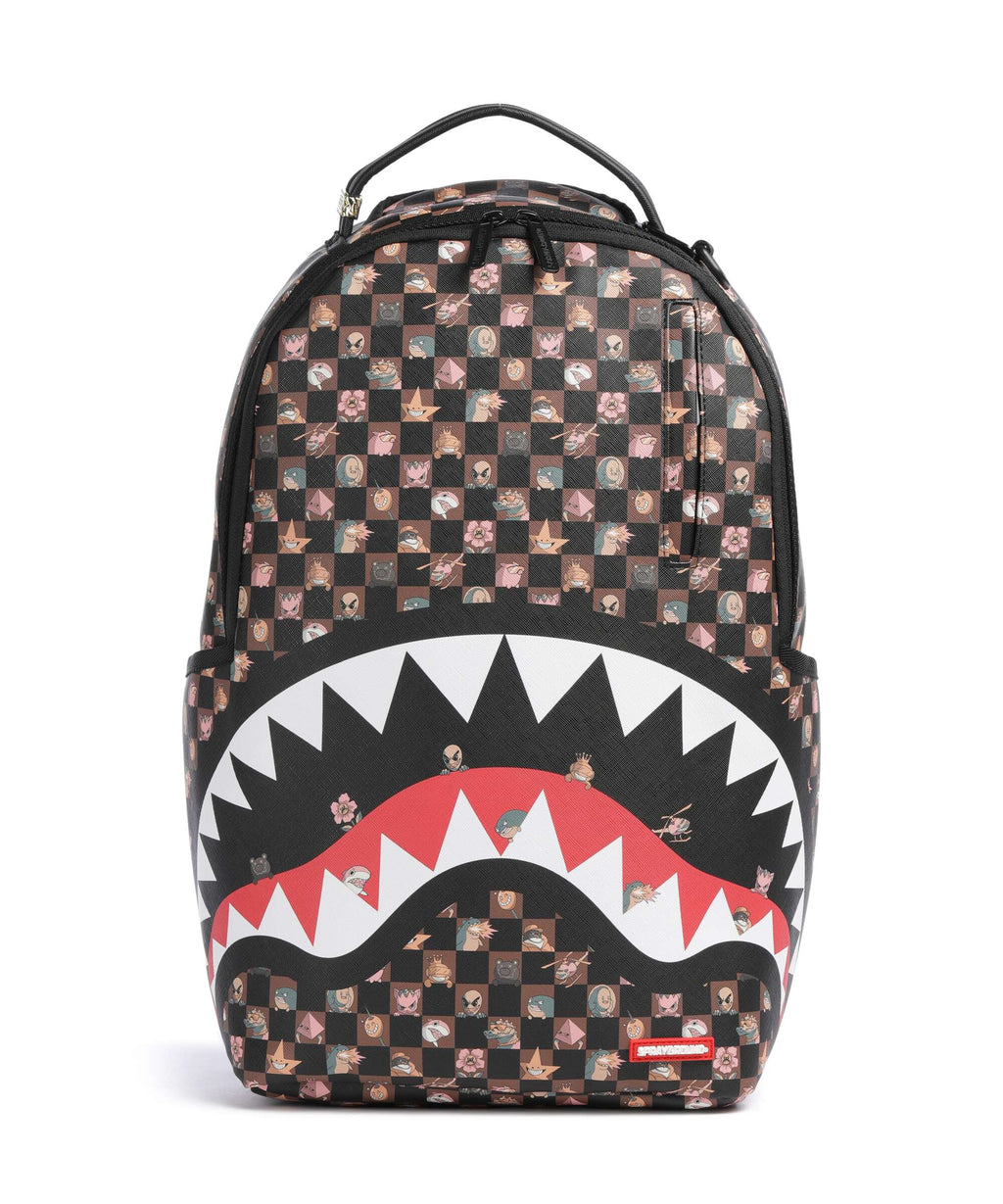 Sprayground Peeking Characters Remix Backpack brown