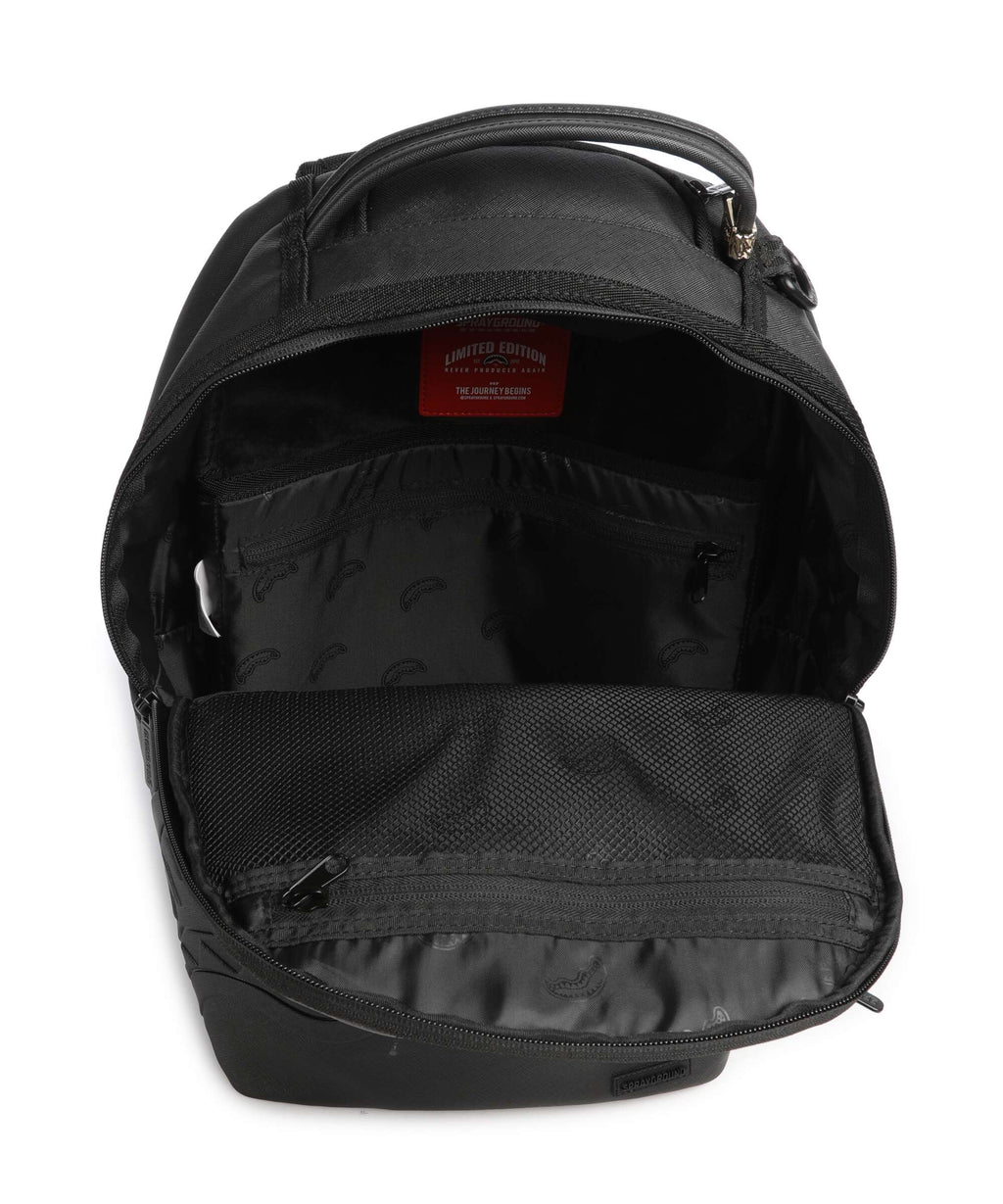 Sprayground Blacked Out Embossed Gold Tooth Backpack black