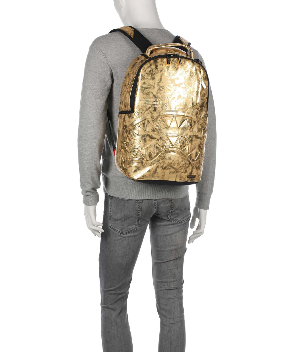 Sprayground Gold Weathered Backpack gold