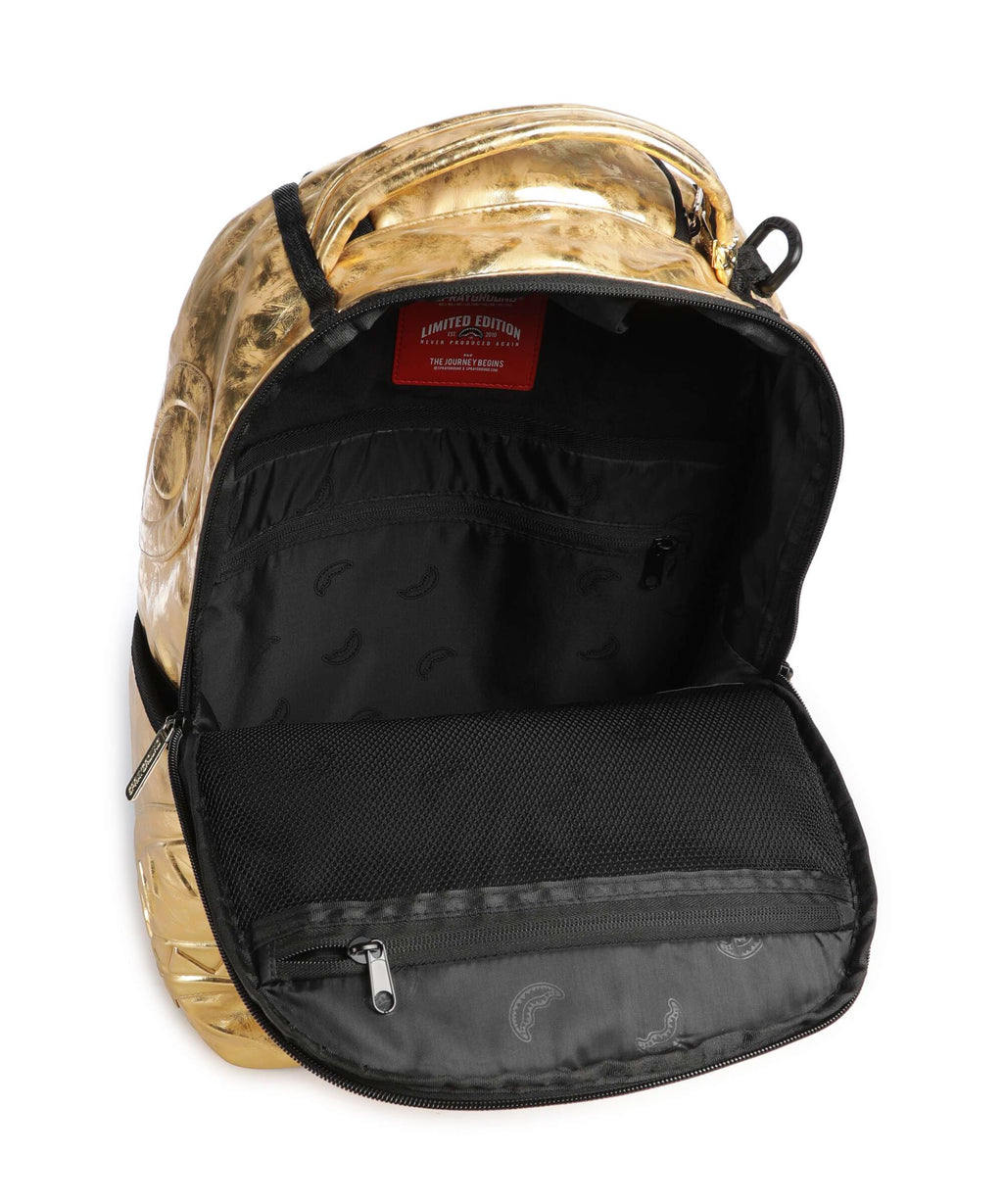 Sprayground Gold Weathered Backpack gold