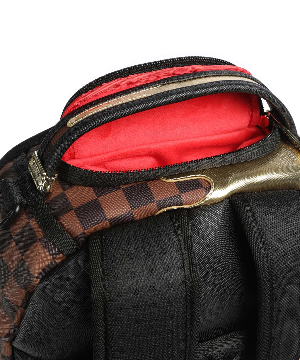 Sprayground Sharks In Paris Gold Drip Backpack black/gold