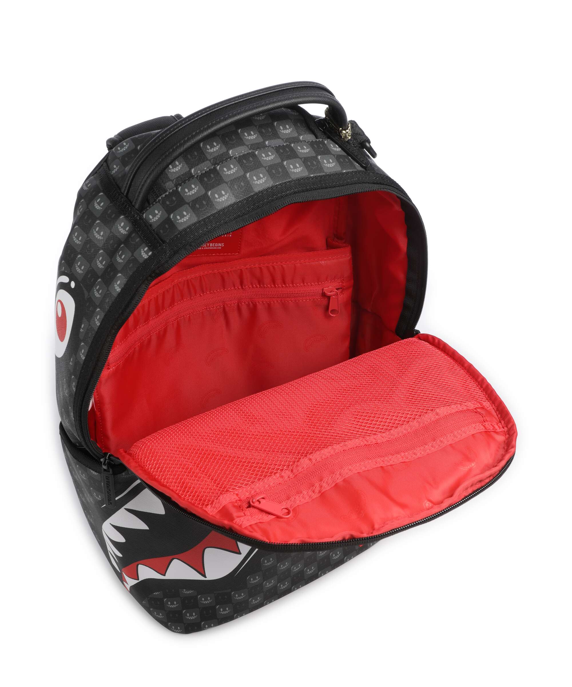 Sprayground Sharks In Paris Wtf Bubbly Black Check Backpack multicolour