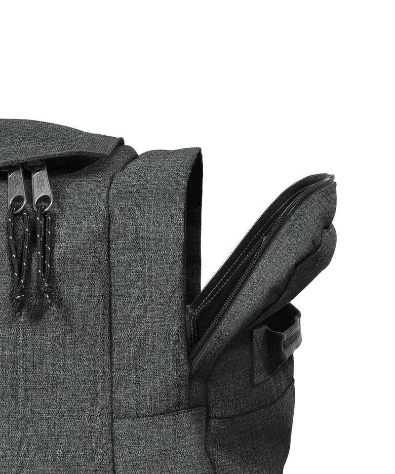 Eastpak Leatherface M + Travel bag with wheels black denim