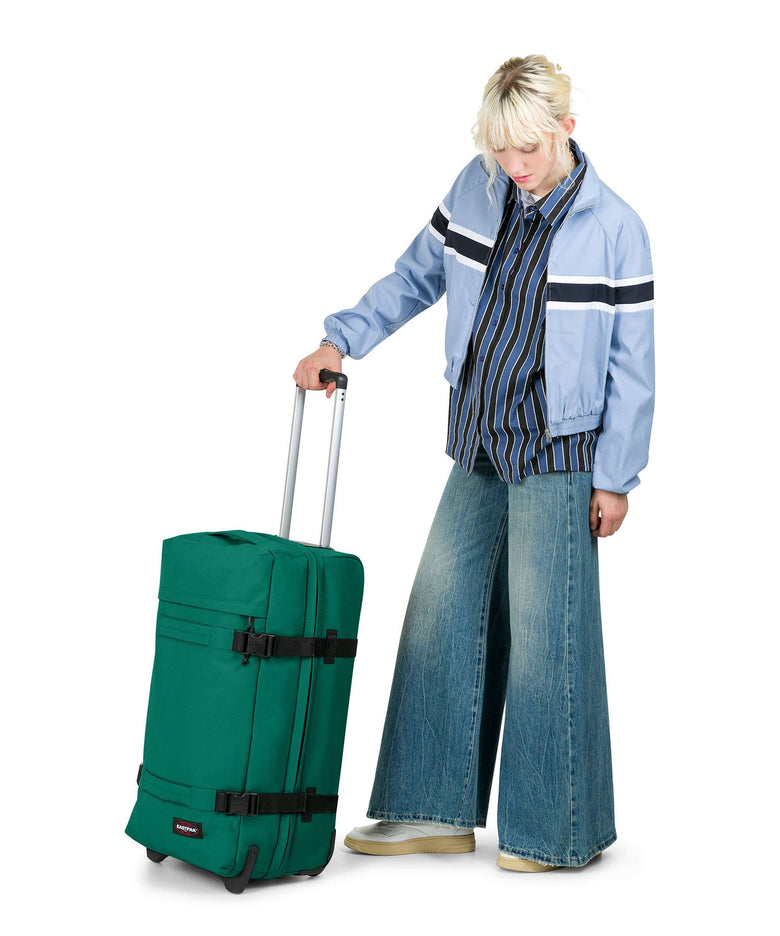 Eastpak Transit'R M Travel bag with wheels pineneedle green