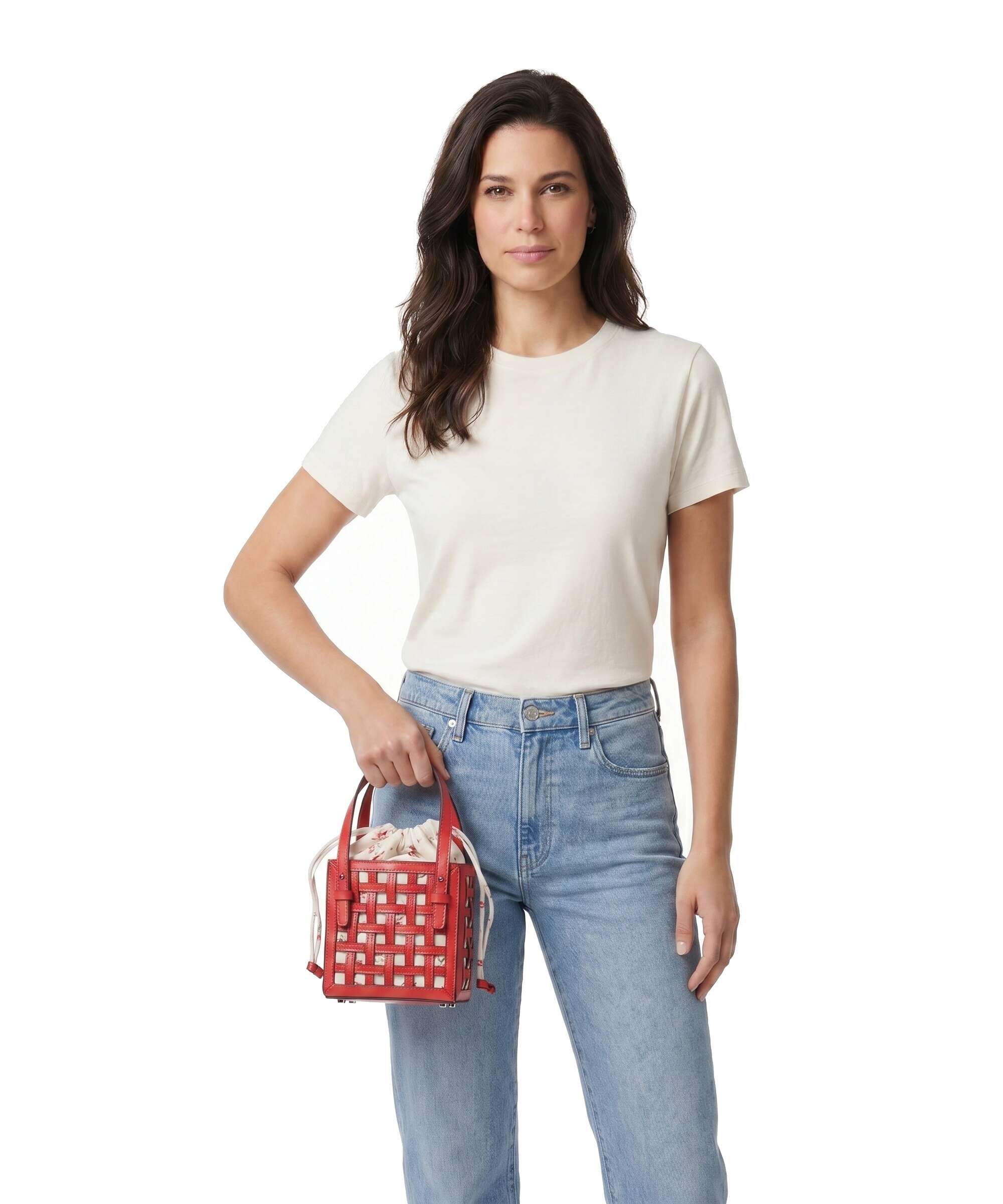 Kate Spade New York The Basket Handbag heirloom tomato