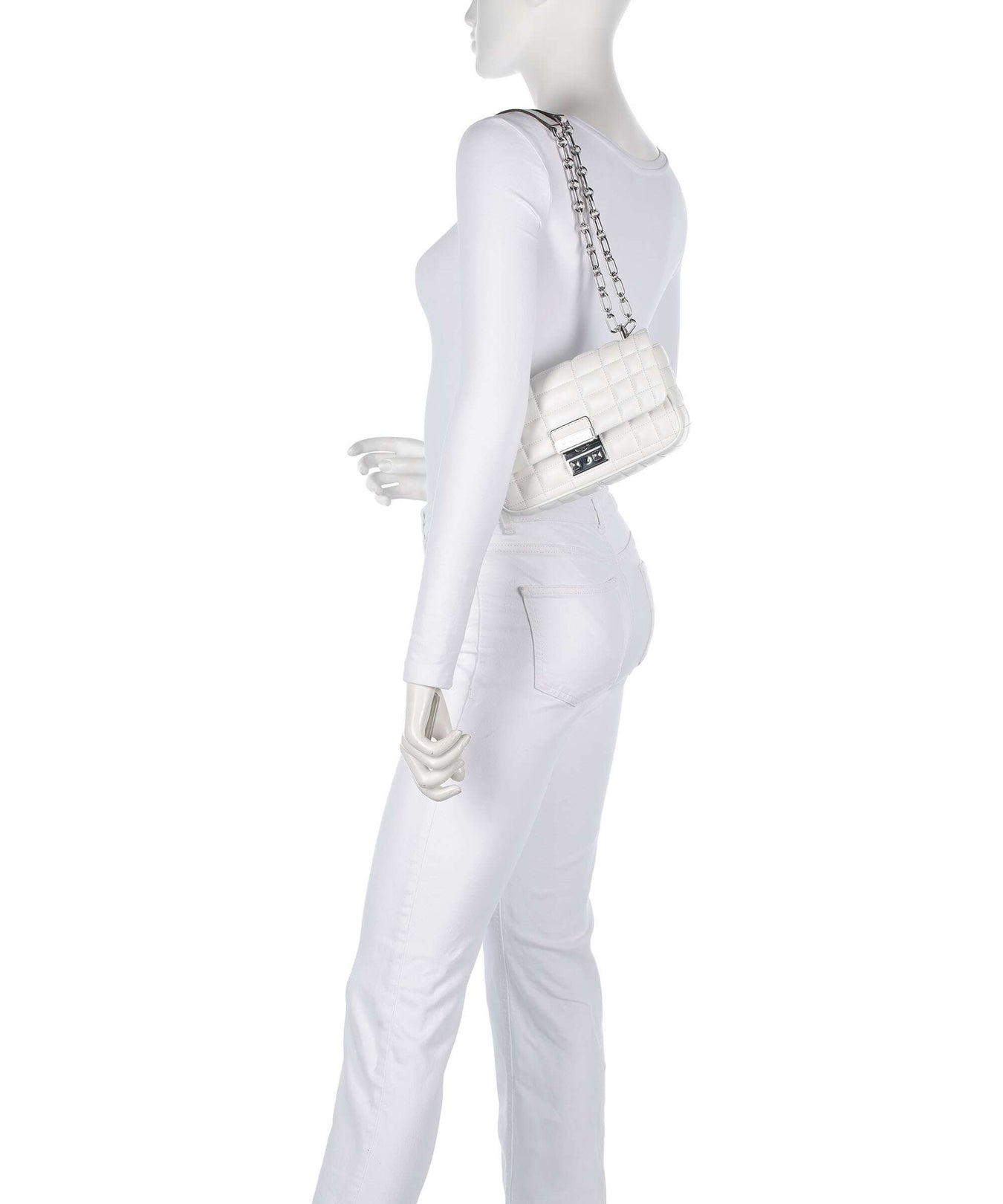 Michael Kors Tribeca Small Shoulder bag optic white