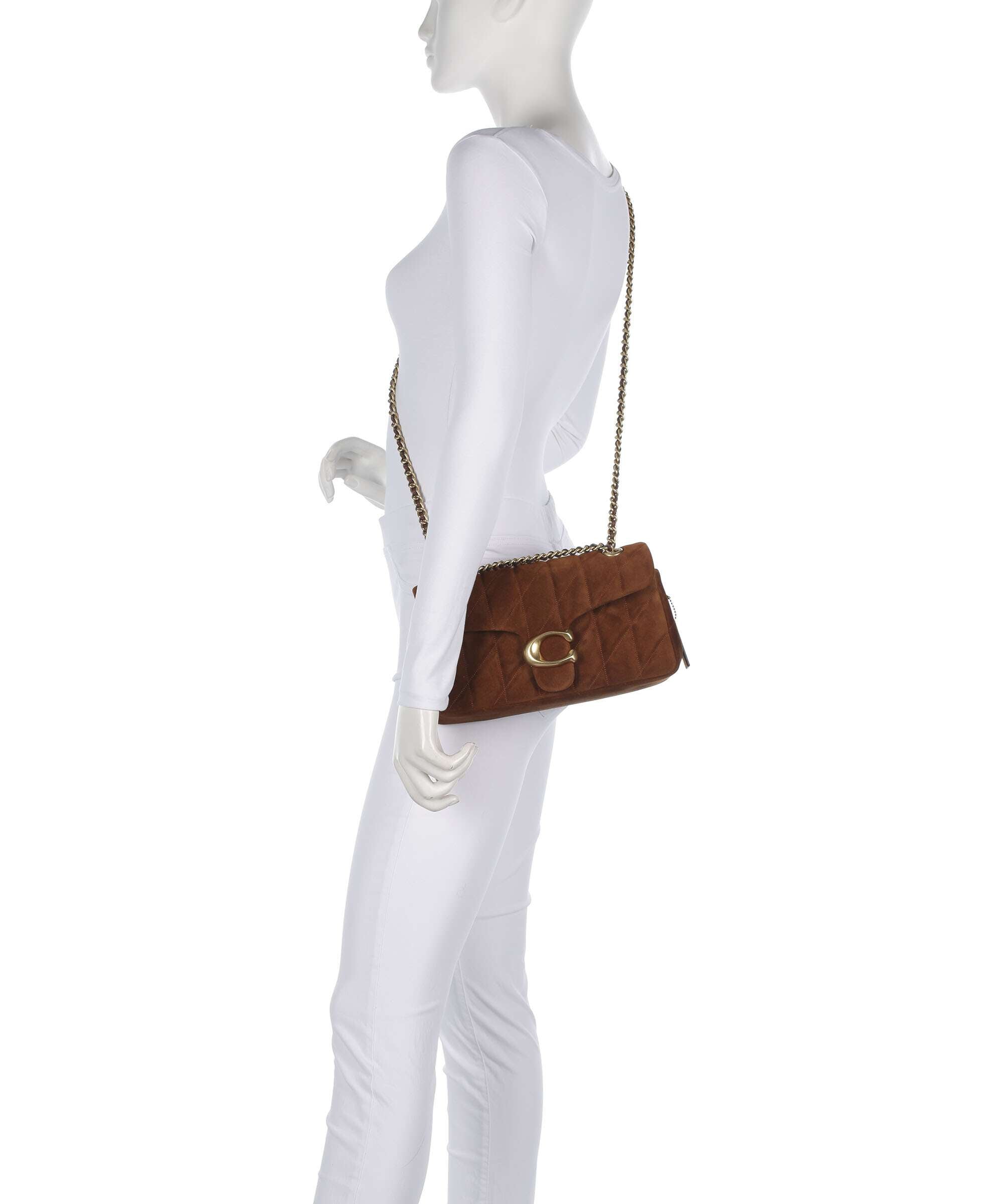 Coach Tabby Quilted Suede 26 Shoulder bag warm brown