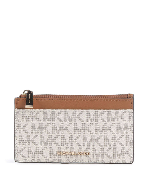 Michael Kors Jet Set Credit card holder vanilla/acorn