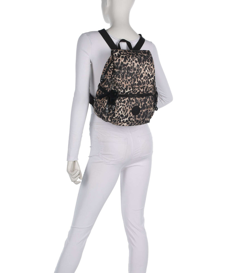 Kipling Basic City Zip S Backpack wild leopard