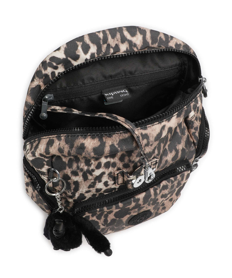 Kipling Basic City Zip Mini Backpack wild leopard