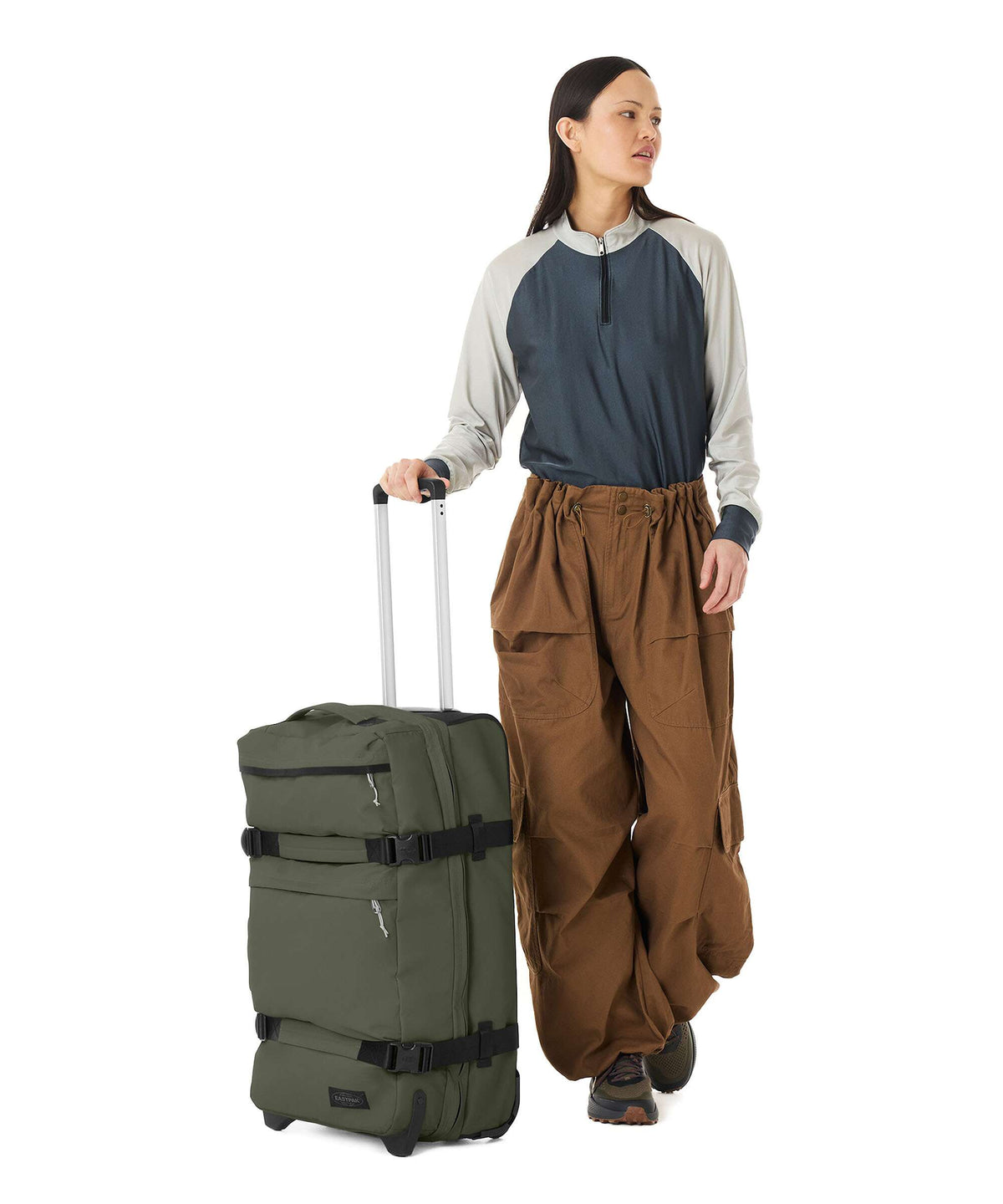 Eastpak Transit'R Plus M Travel bag with wheels tarp forest
