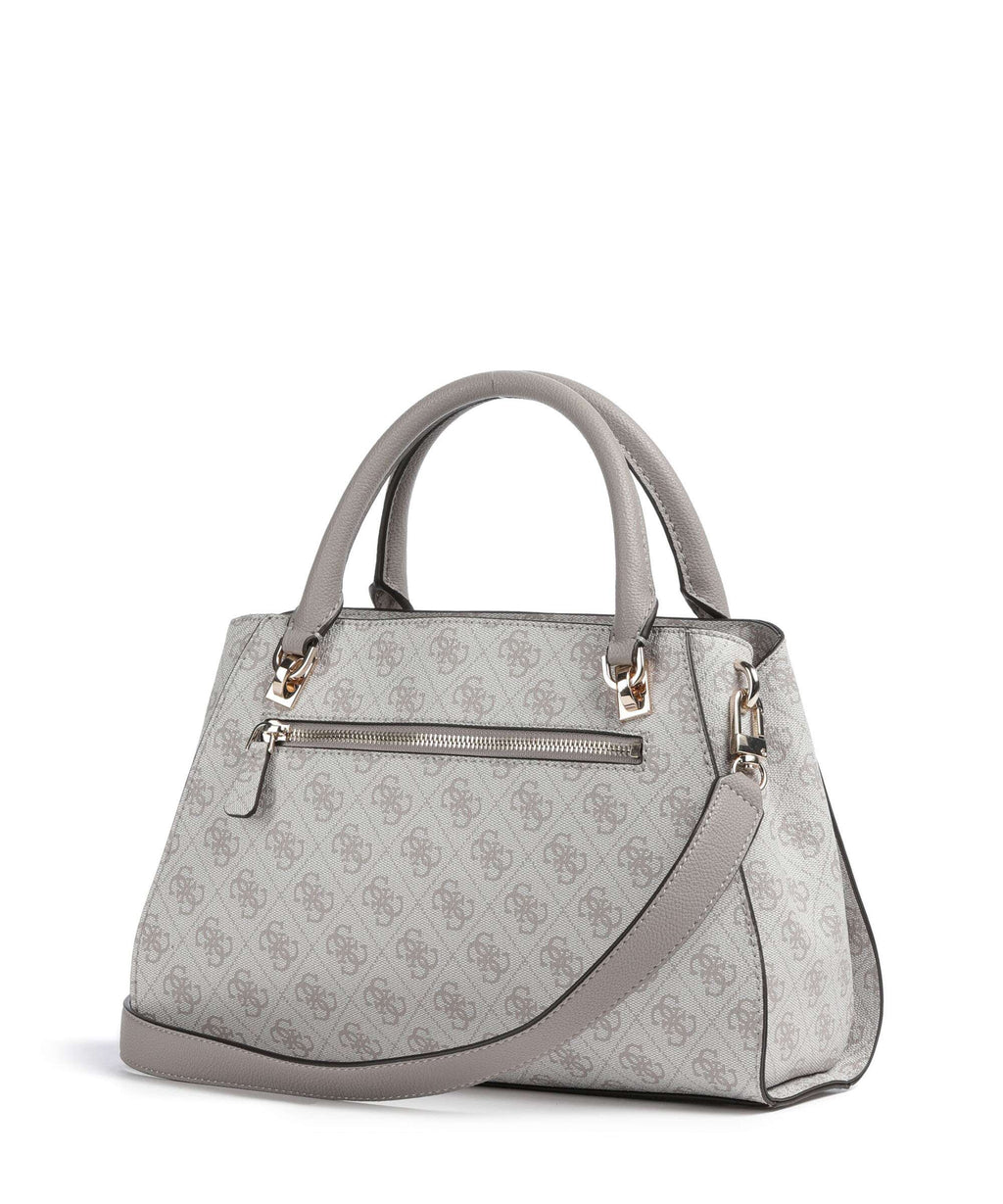 Guess Noelle 4G Logo Handbag dark taupe logo