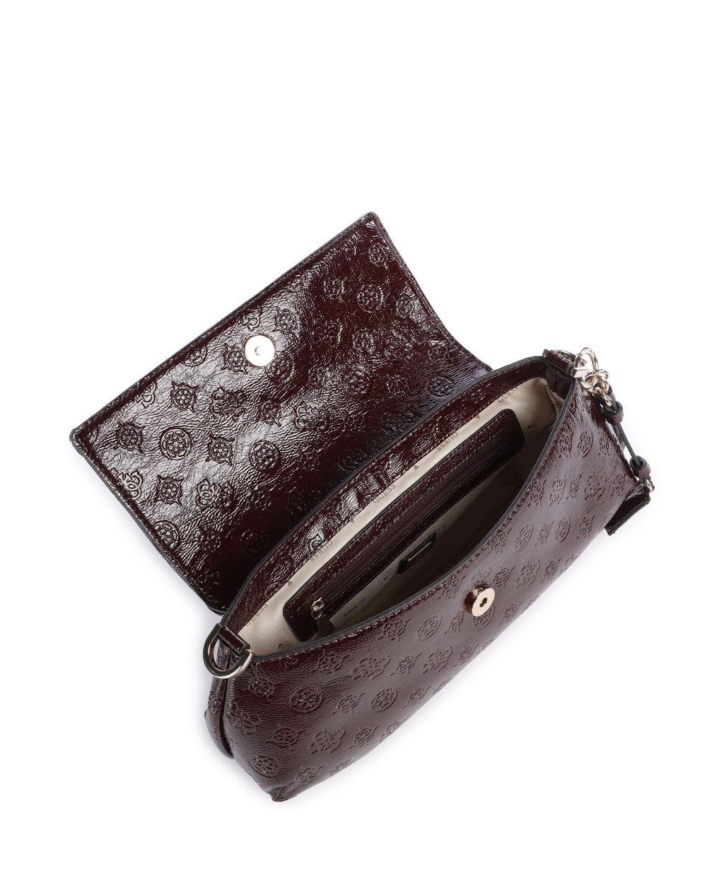 Guess Carmella Crossbody bag burgundy logo