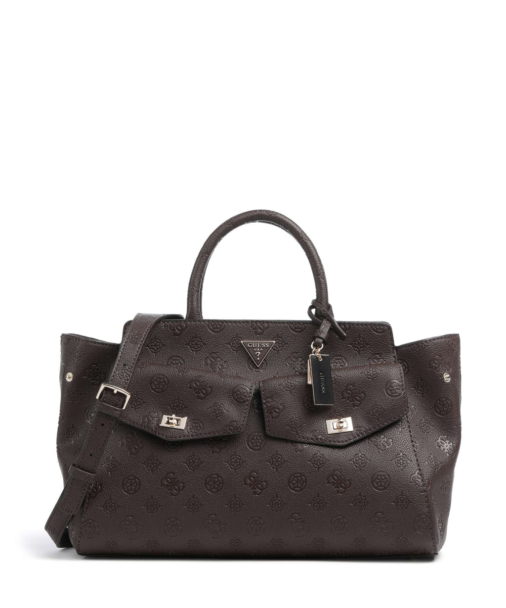 Guess Blake Large Handbag brown logo